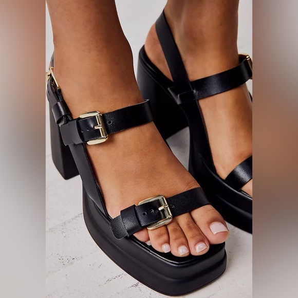 Free people Pamela double stack platform heels - Picture 2 of 10